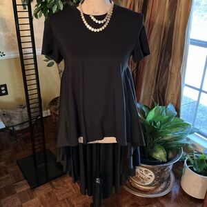Black Layered Tunic Dress